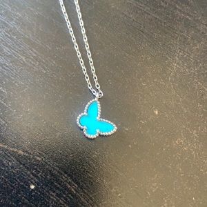VCA Style Turquoise Butterfly Necklace 🦋